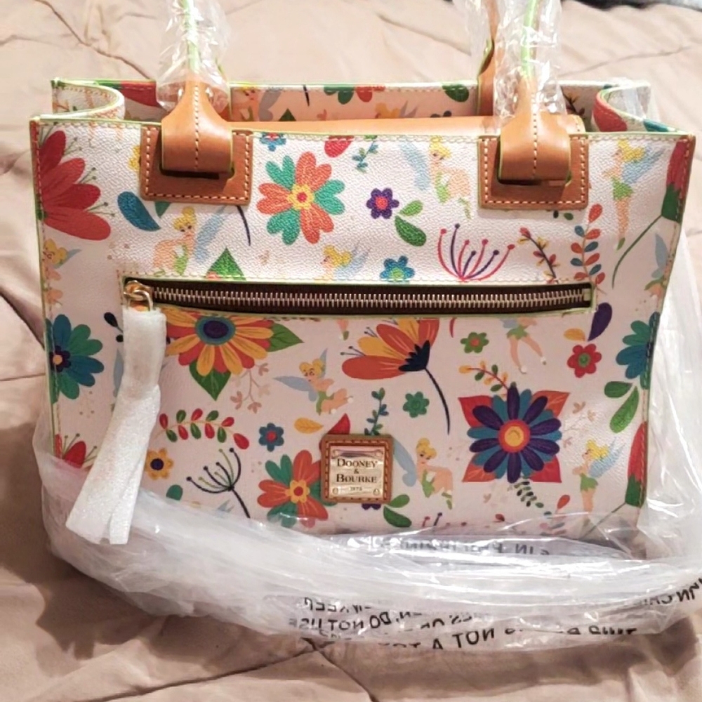 - Disney Parks Dooney and Bourke Tinkerbell Flower Shopper